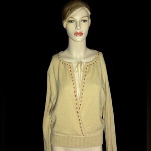 Y2K Koperhaus Silk/Angora Long Sleeve Sweater, Size M (325)
